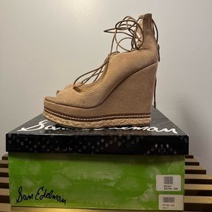 COPY - Sam Edelman suede lace up wedge